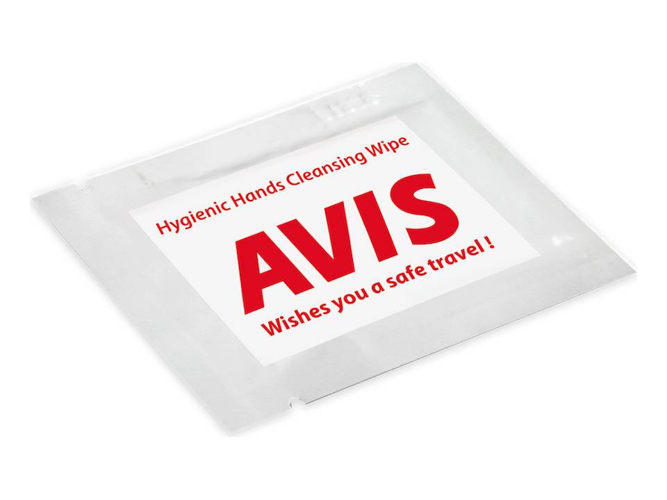 Hand cleansing wipe - 65% alcohol in sachet 2