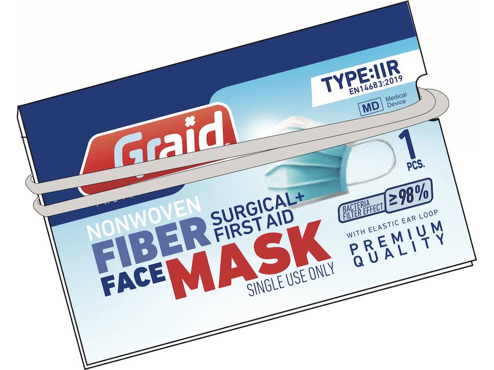 RFX Care Chirurgisch Mondmasker in gepersonaliseerde verpakking - Hygiënisch verpakt