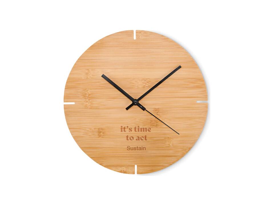 Round shape bamboo wall clock