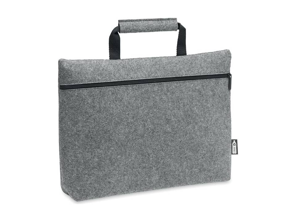 RPET felt zippered laptop bag