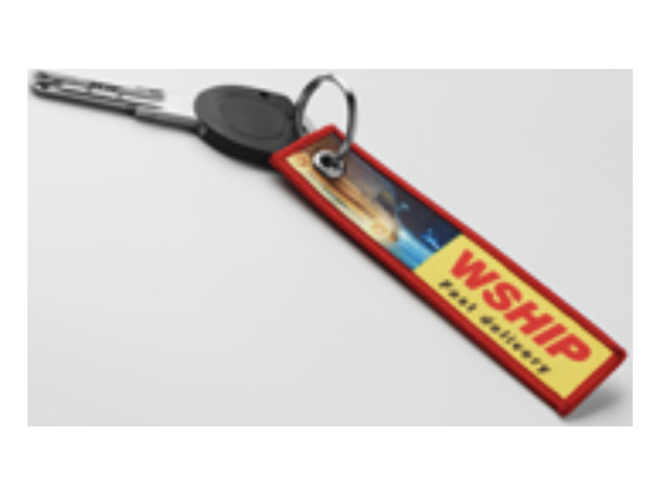 Full colour printed key tag 1