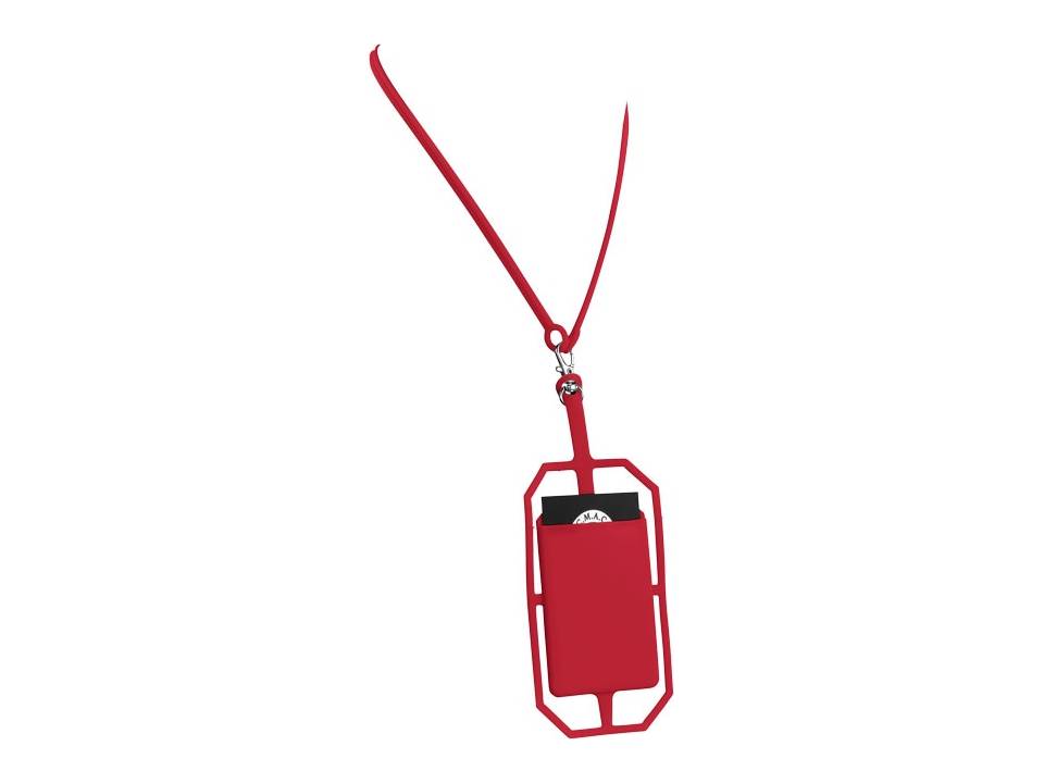 Siliconen RFID kaarthouder inclusief lanyard bedrukken