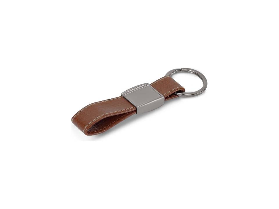 Keyring Metal, Real Leather 1