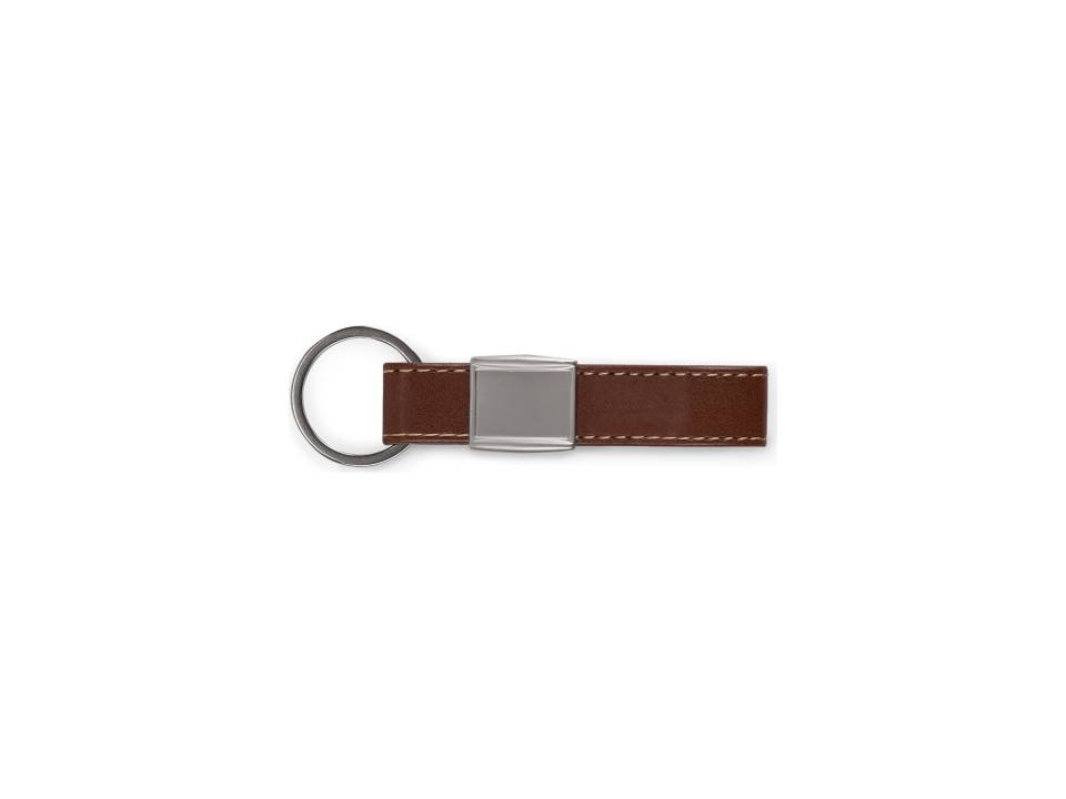 Keyring Metal, Real Leather 2