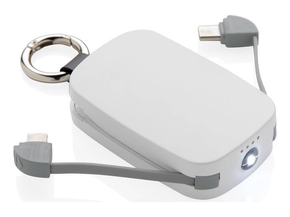 1.200 mAh Keychain Powerbank with integrated cables 8