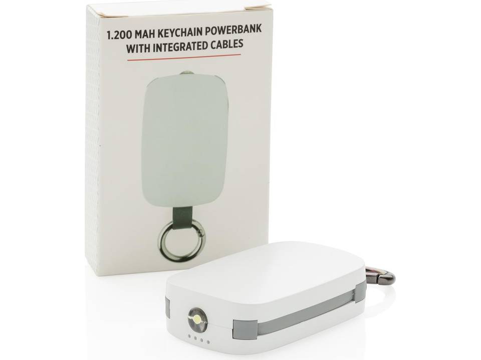 1.200 mAh Keychain Powerbank with integrated cables 10