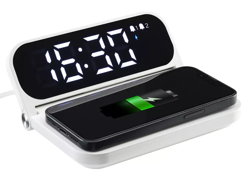 Fast Wireless Charger with alarm clock - 15W 1