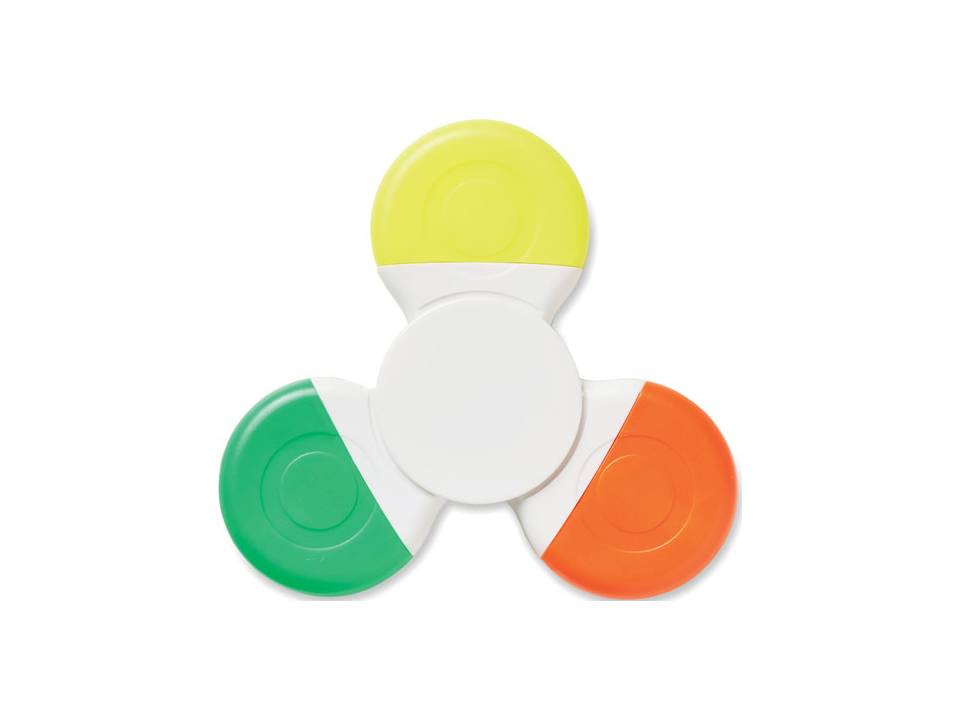 Spinmark handspinner met 3 kleuren highlighters bedrukken