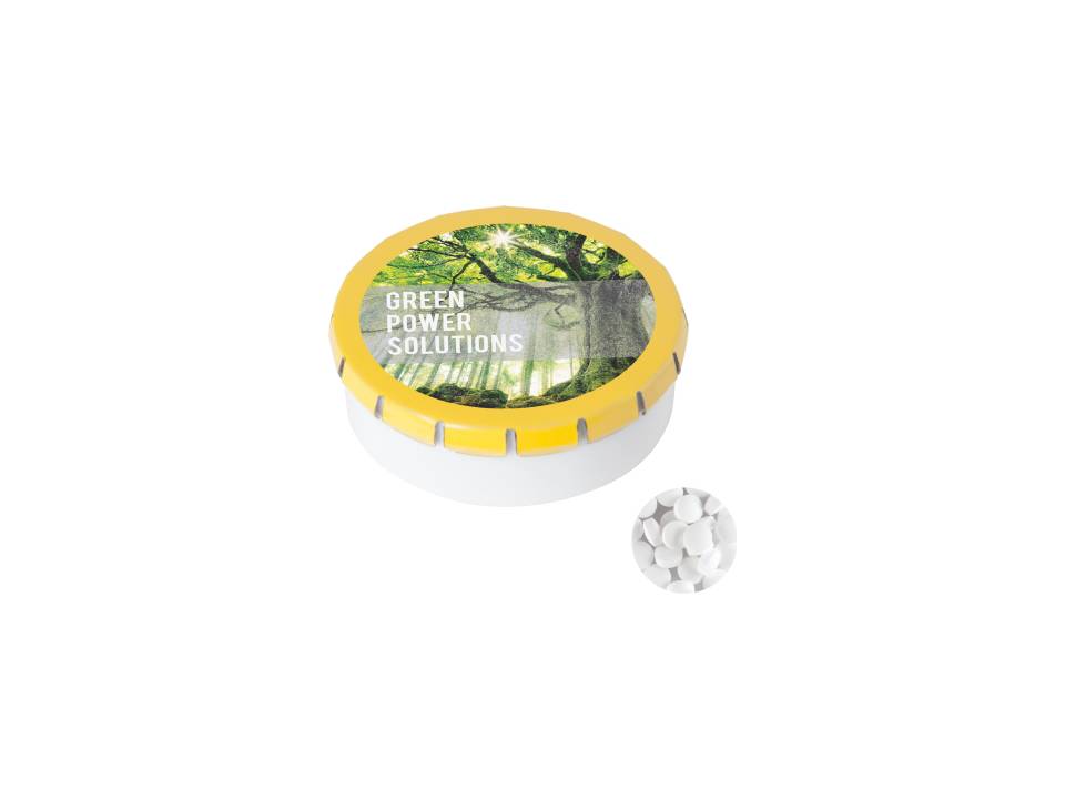 Super round Click container with Sugarfree mints