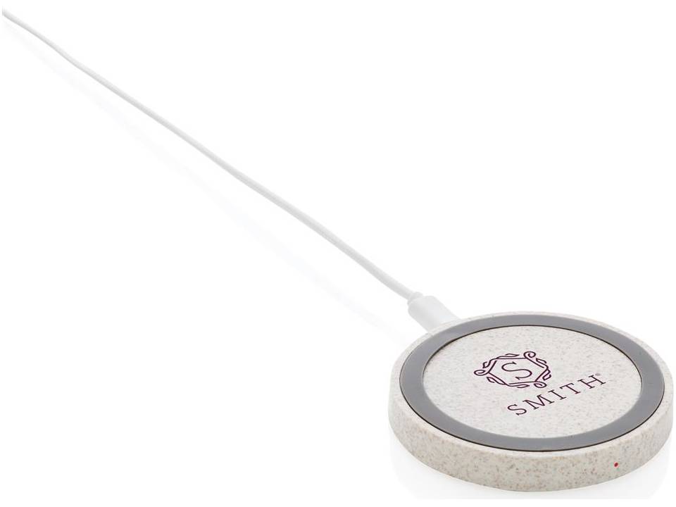 Wheat Straw 5W round wireless charging pad 4