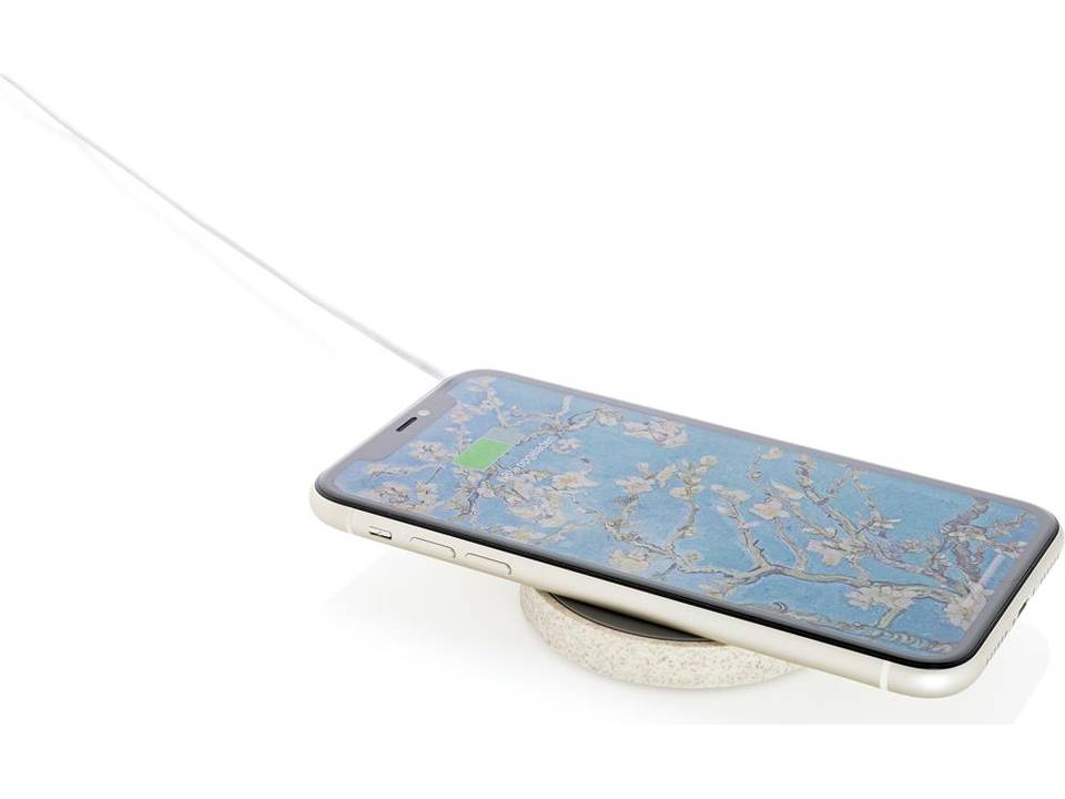 Wheat Straw 5W round wireless charging pad 5