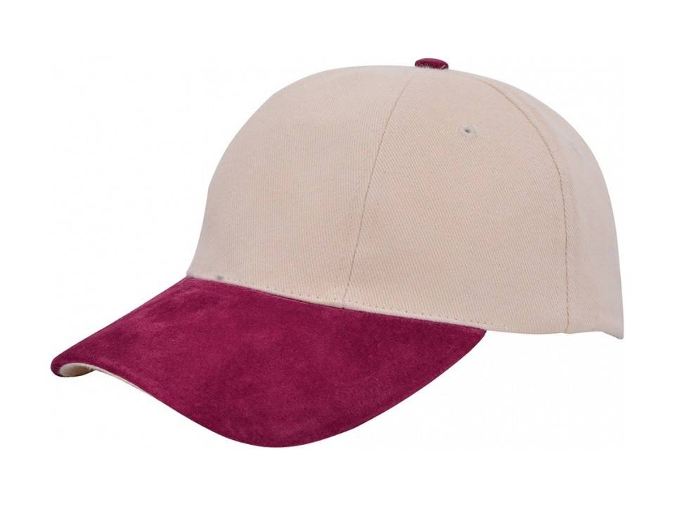 Turned Brushed Suede Cap