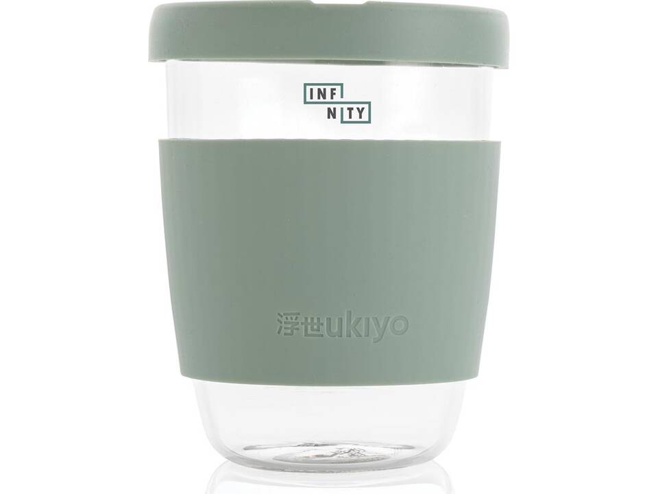 Ukiyo borosilicate glass with silicone lid and sleeve 23