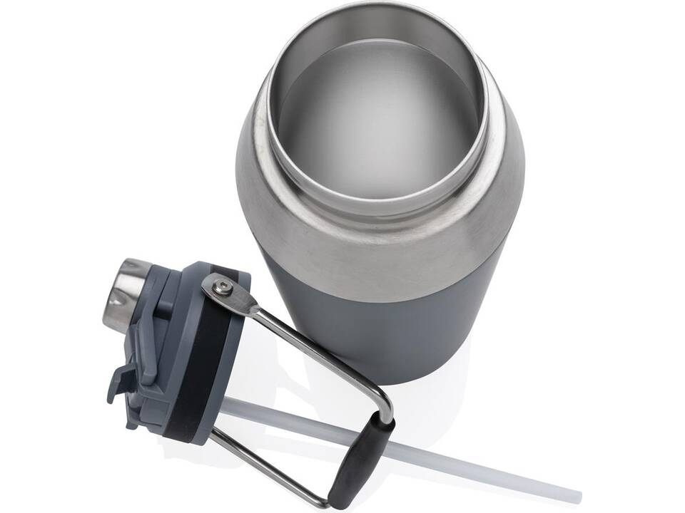 Vacuum stainless steel dual function lid bottle 1L 5