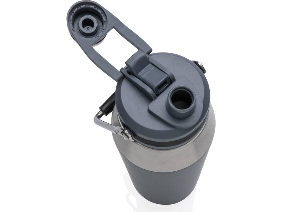 Vacuum stainless steel dual function lid bottle 1L 7