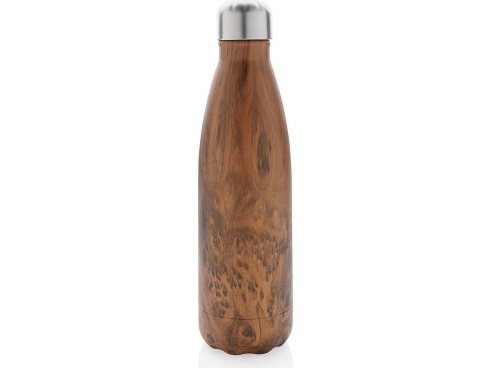Vacuum insulated bottle with wood print - 500 ml