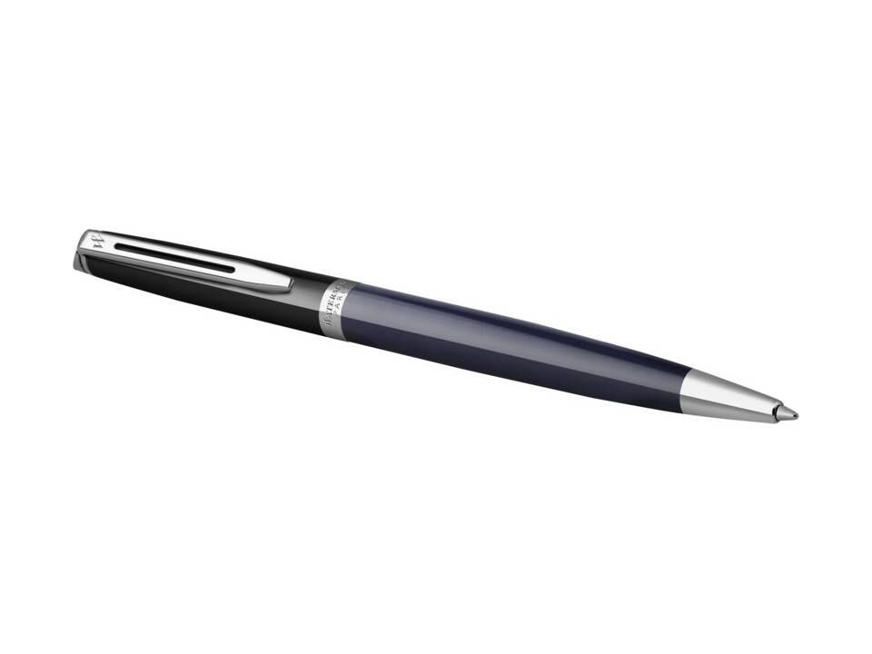 Hemisphere colour blocking ballpoint pen with palladium trim 3