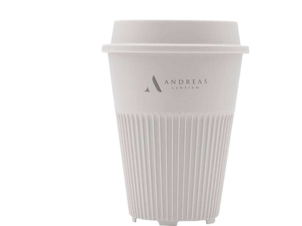 Wit Circular&Co Returnable Cup with Lid 340 ml – Duurzaam, stijlvol en praktisch