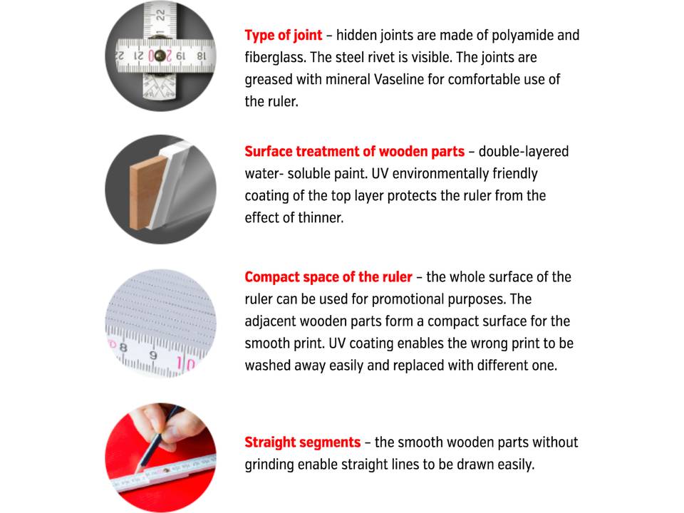 Wooden folding ruler Block 72 3