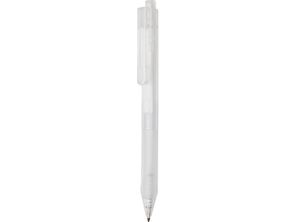 X9 frosted pen met siliconen grip - wit