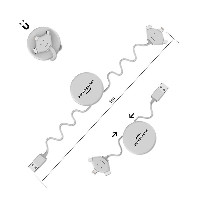 Xoopar Macaron oplaadkabel bedrukken