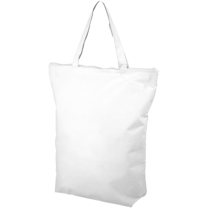 Privy non woven draagtas met korte hengsels en rits