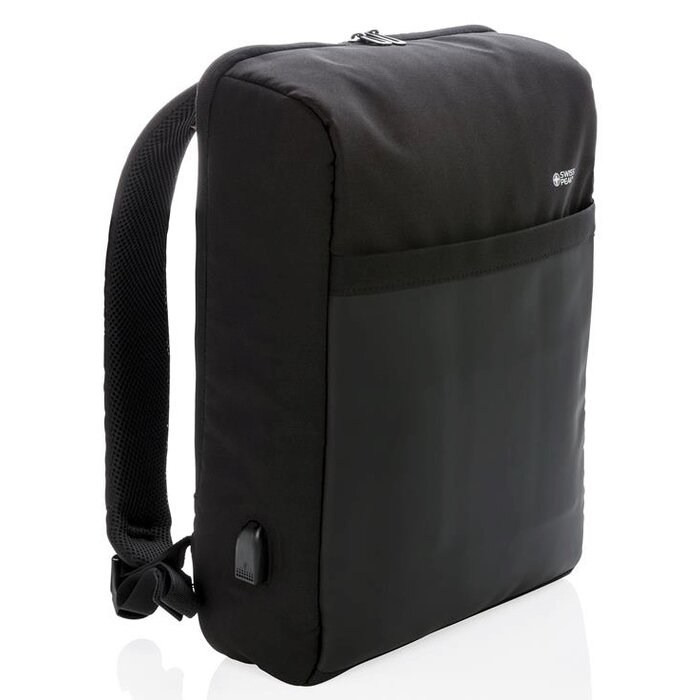 15'' anti diefstal rugzak met RFID Swiss peak  - USB PVC vrij