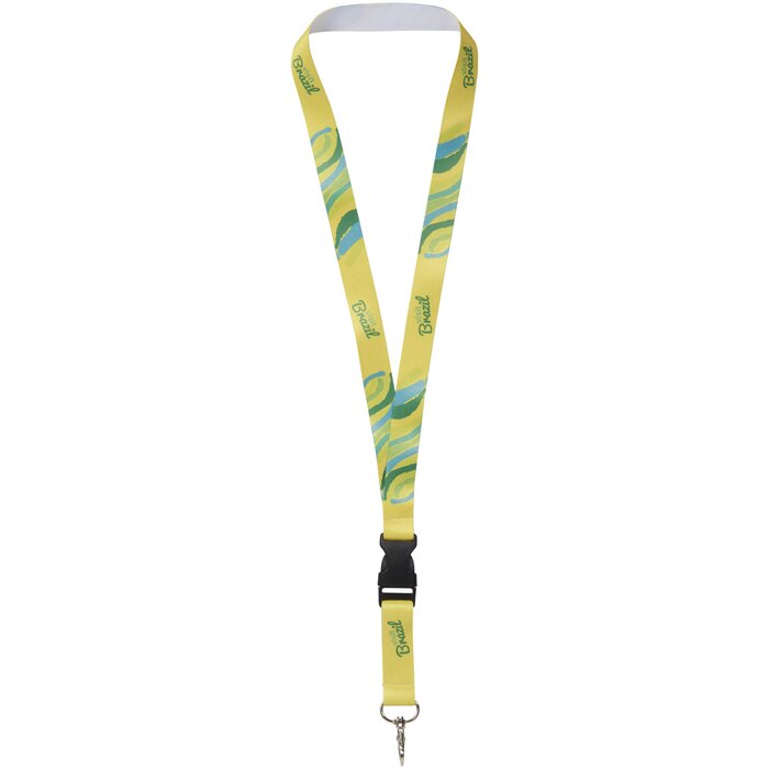 Lanyard met 1 zijde sublimatie voorzien van haak en buckle