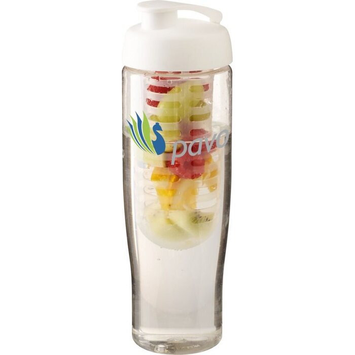 H2O Tempo sportfles en infuser met flipcapdeksel - 700 ml