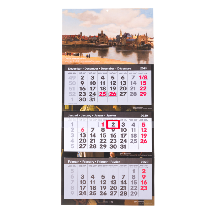 3-maand Lux kalender all over