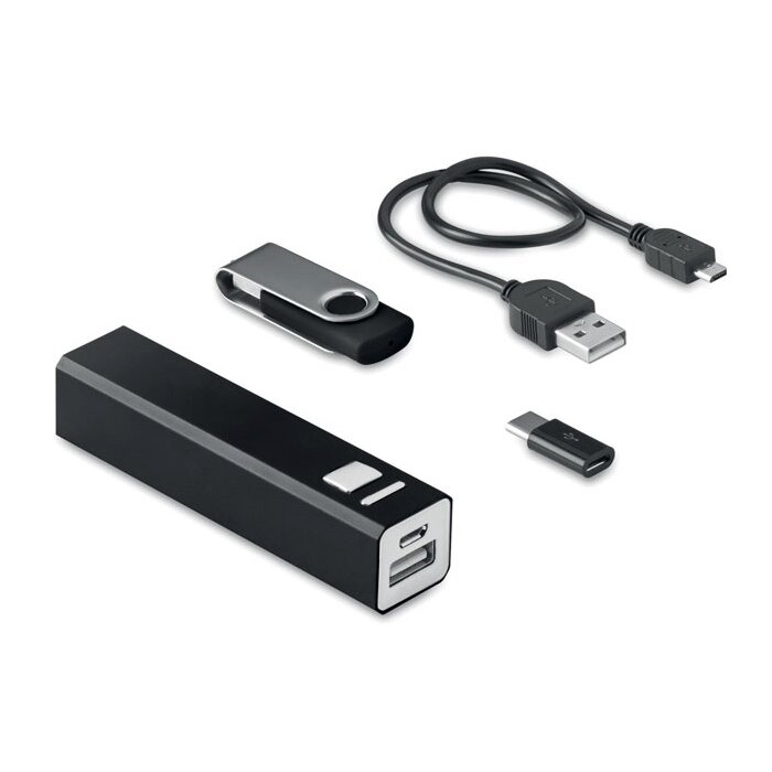 8 GB USB-stick met powerbank bedrukken