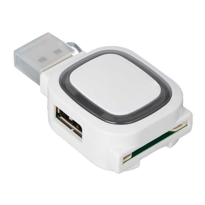 USB-hub met 2 aansluitingen en kaartlezer