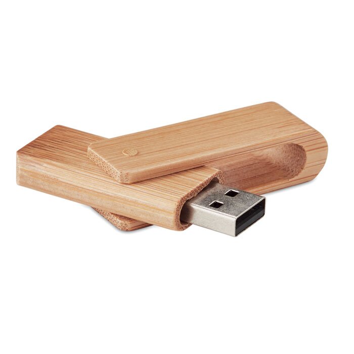 Bamboe USB stick twist - 16GB bedrukken
