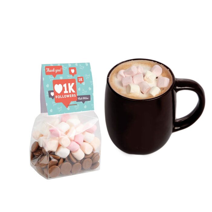 Blokzakje met kopkaartje – Warme chocolademelkmix