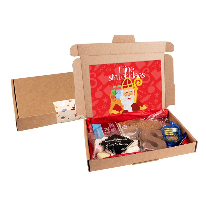 Brievenbusdoosje vol lekkers van de Sint bedrukken