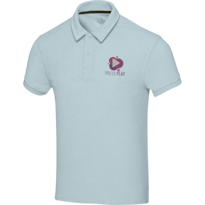 Cloud Blue Akoya gerecyclede terry unisex polo