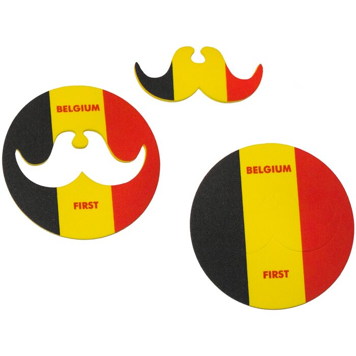 Coaster met Moustache voor supporters