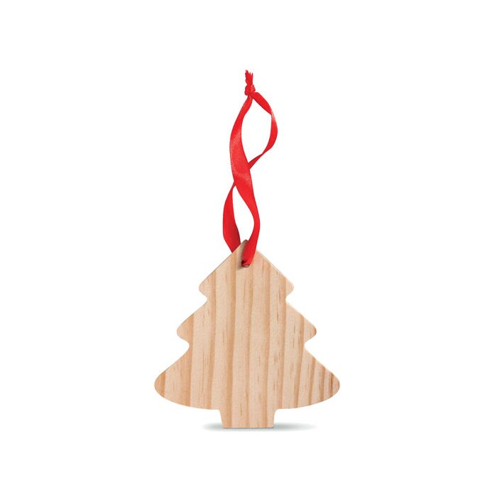 Kerstboomvormige houten hanger