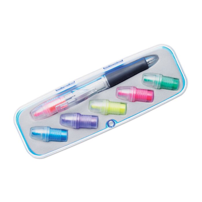 Markeerstift set met 6 kleuren