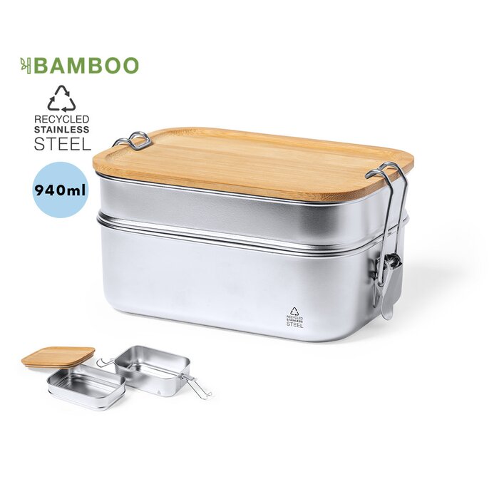 Maxi lunchbox RVS Bamboo