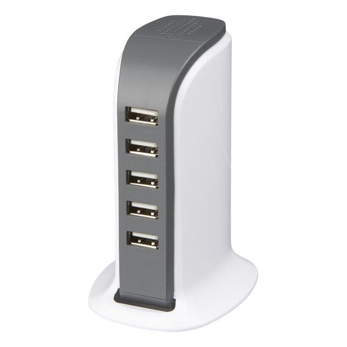 Tower adapter met 5 USB poorten