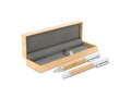 Metal ball pen and rollerball set bamboo in gift box 1