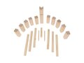 Wooden Kubb game in pouch 1