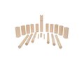 Wooden Kubb game in pouch