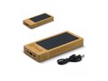 Powerbank bamboo with solar panel 8.000mAh