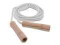 Jumping rope with wooden handles in a cotton pouch 2