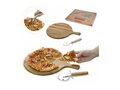 Pizza board with cutter