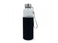 Water bottle glass with sleeve 500ml 1