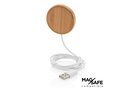 10W bamboo magnetic wireless charger