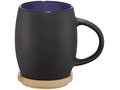 Hearth ceramic mug with wood lid/coaster 9